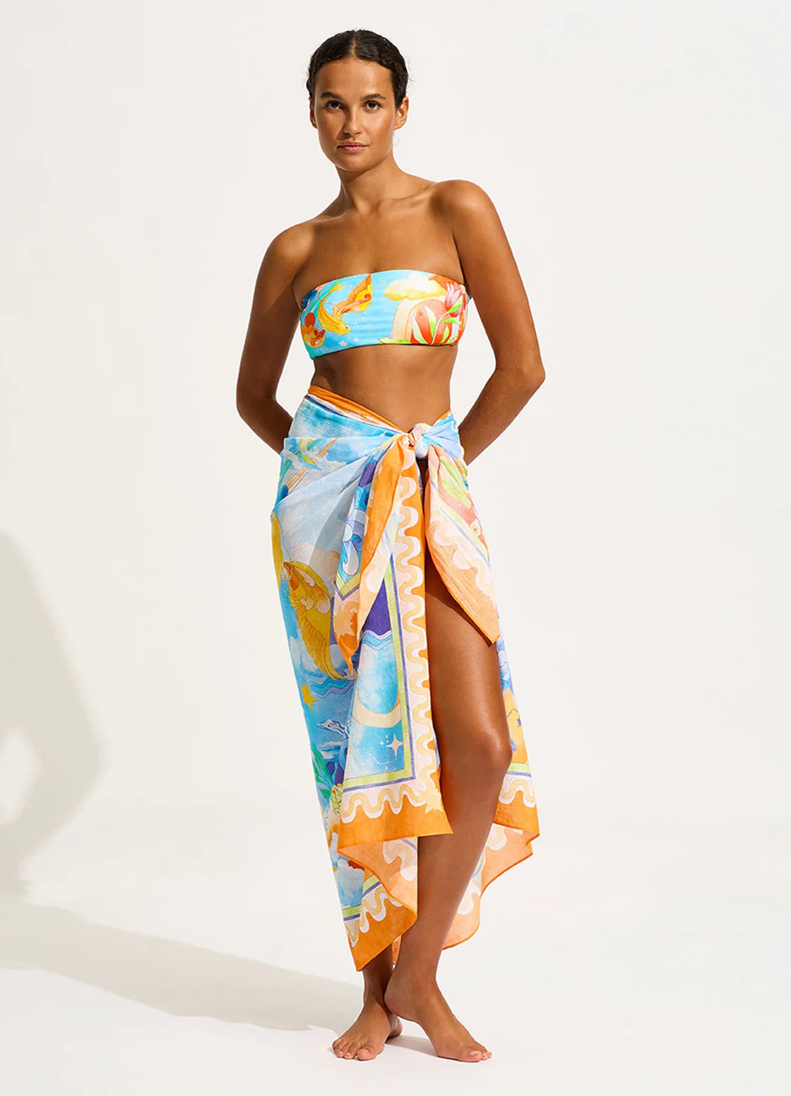 Seafolly Aquarius Sarong - Turquoise