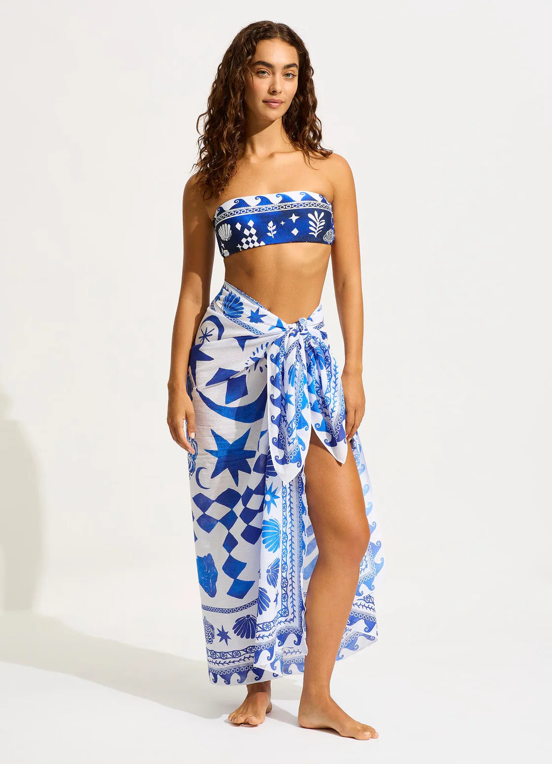 Seafolly Corfu Sarong - Azure