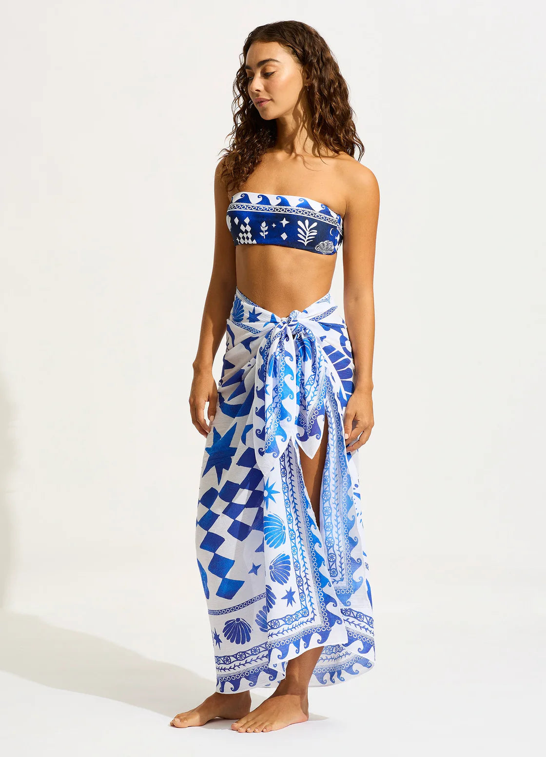 Seafolly Corfu Sarong - Azure