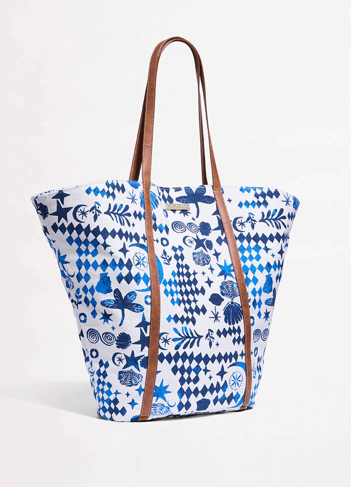 Seafolly Corfu Fan Tote Bag - Azure