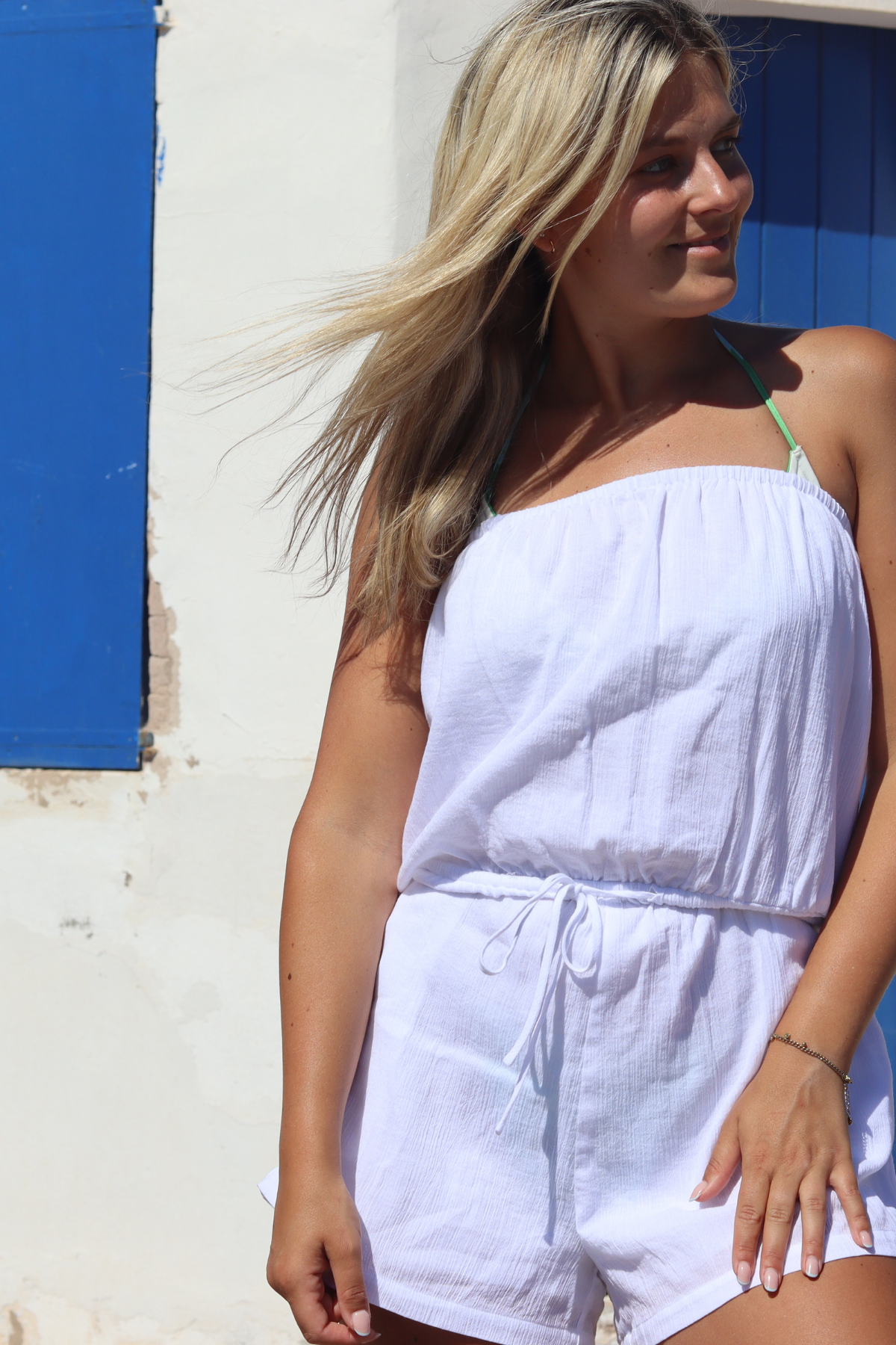 Seafolly Crinkle Playsuit - White