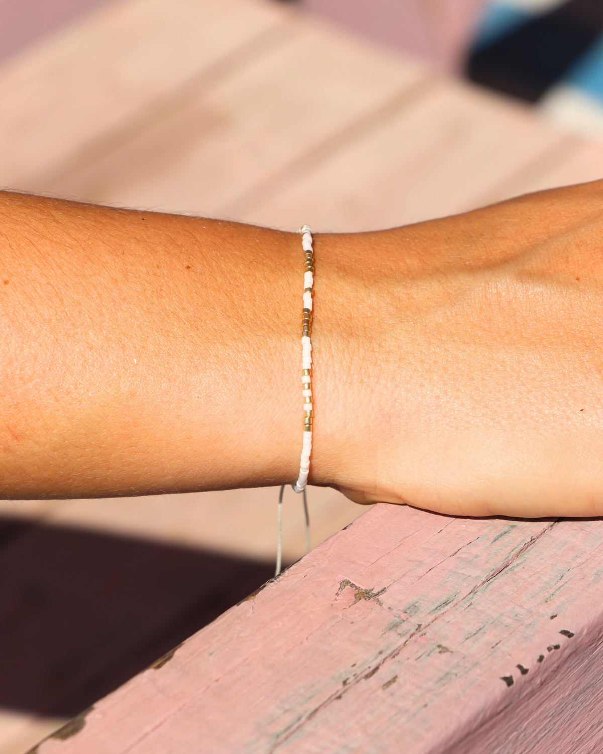 Ibiza Bracelet- White & Gold