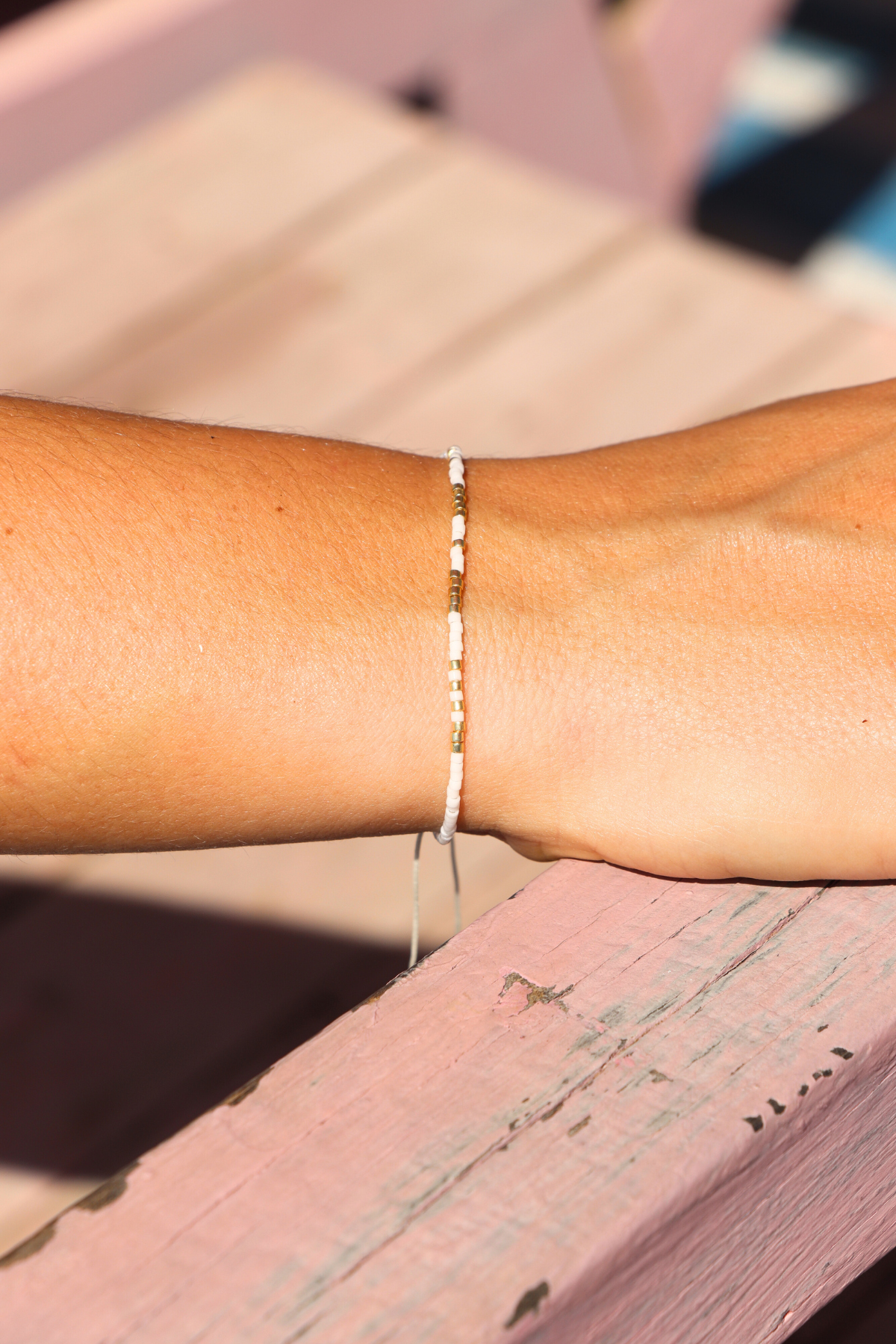 Ibiza Bracelet- White & Gold