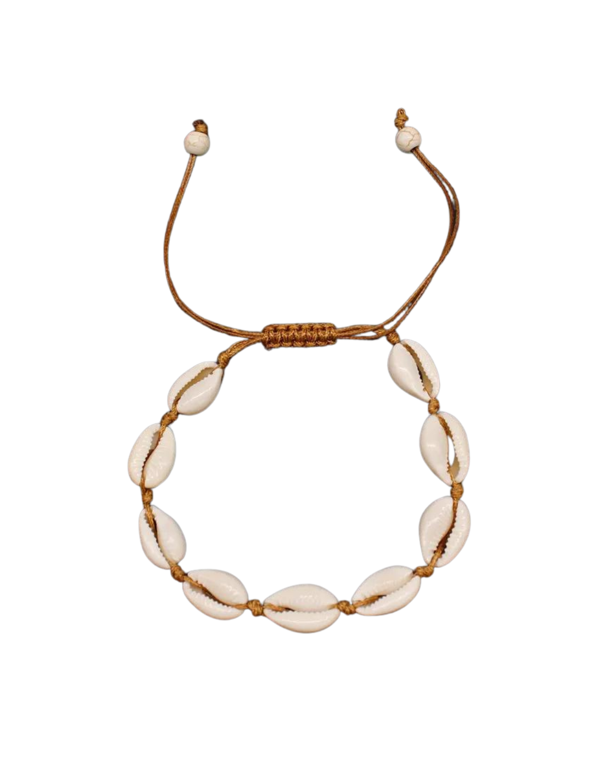 Ses Salines Shell Anklet - Brown