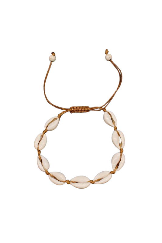 Ses Salines Shell Anklet - Brown