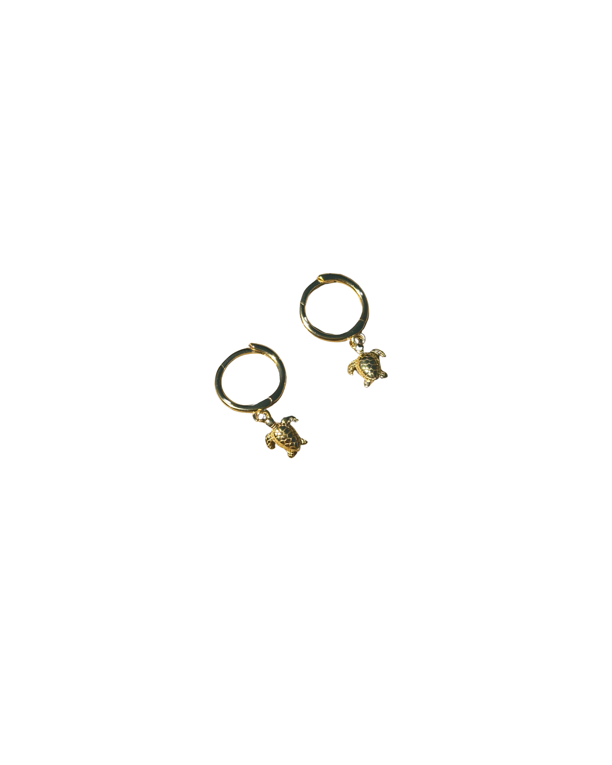 Turtle Huggie Earrings - Gold