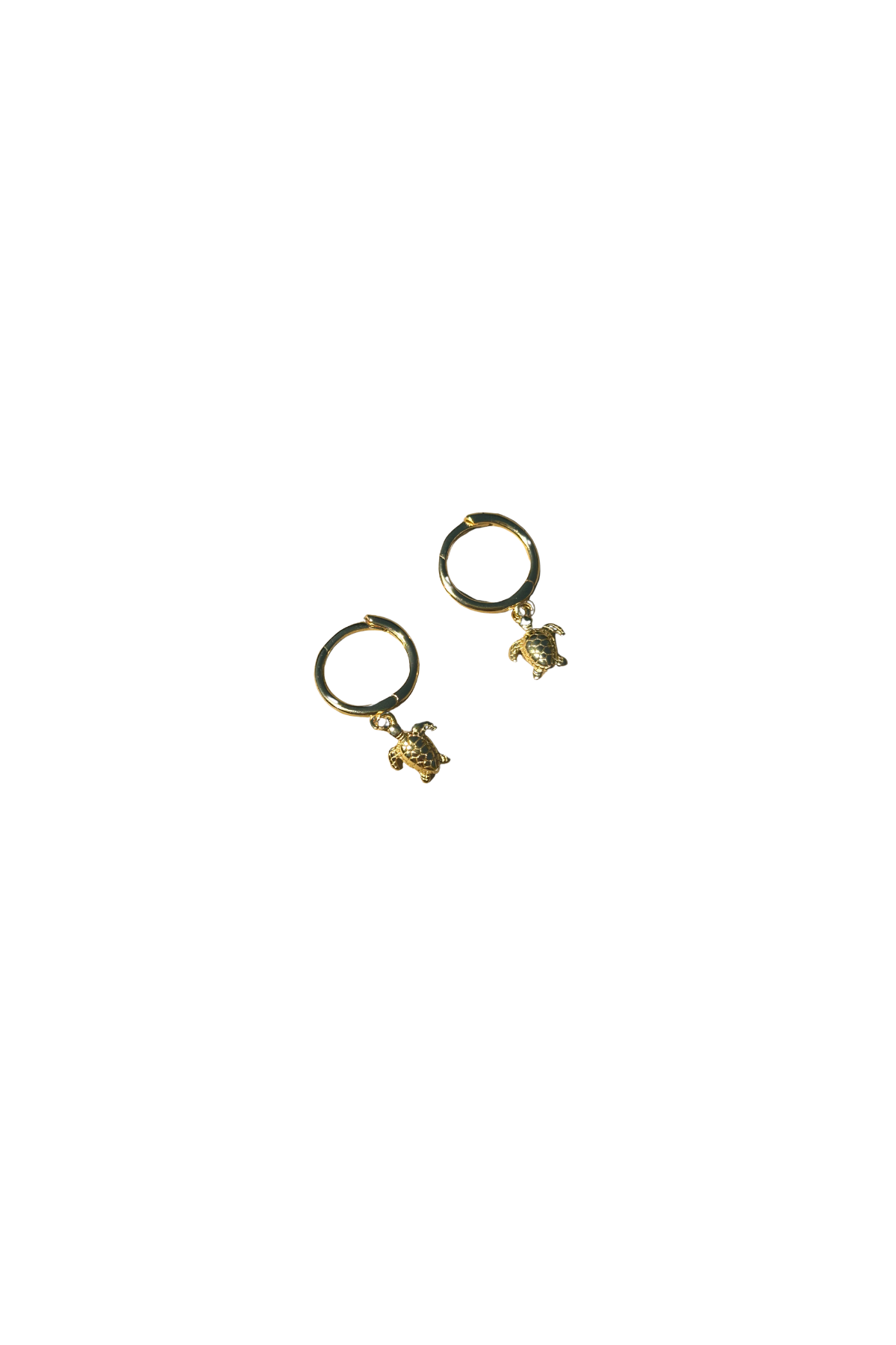 Turtle Huggie Earrings - Gold