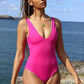 Pink Maypop V Neck Reversible Swimsuit