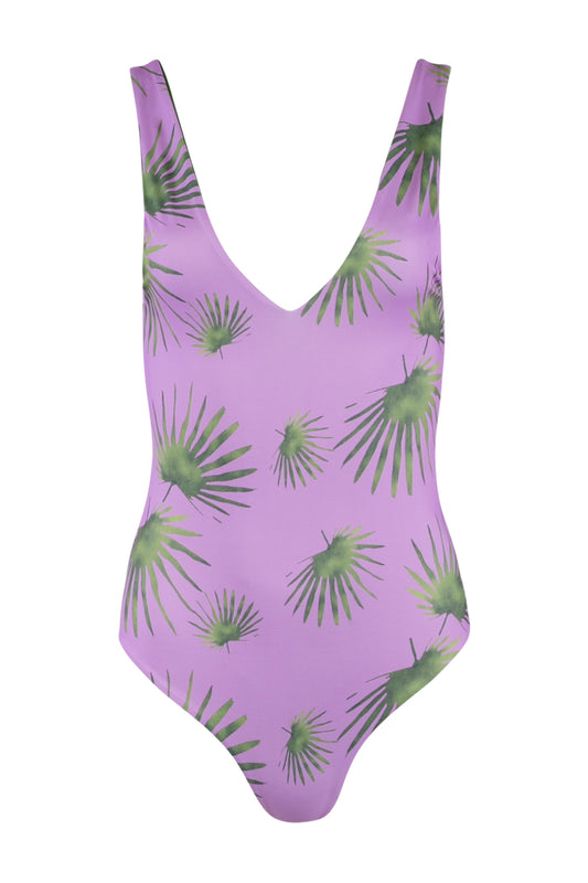Savana Palm V Neck Reversible Swimsuit